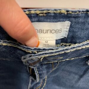 Maurices Women's Blue Jeans size 12 slim bootcut.